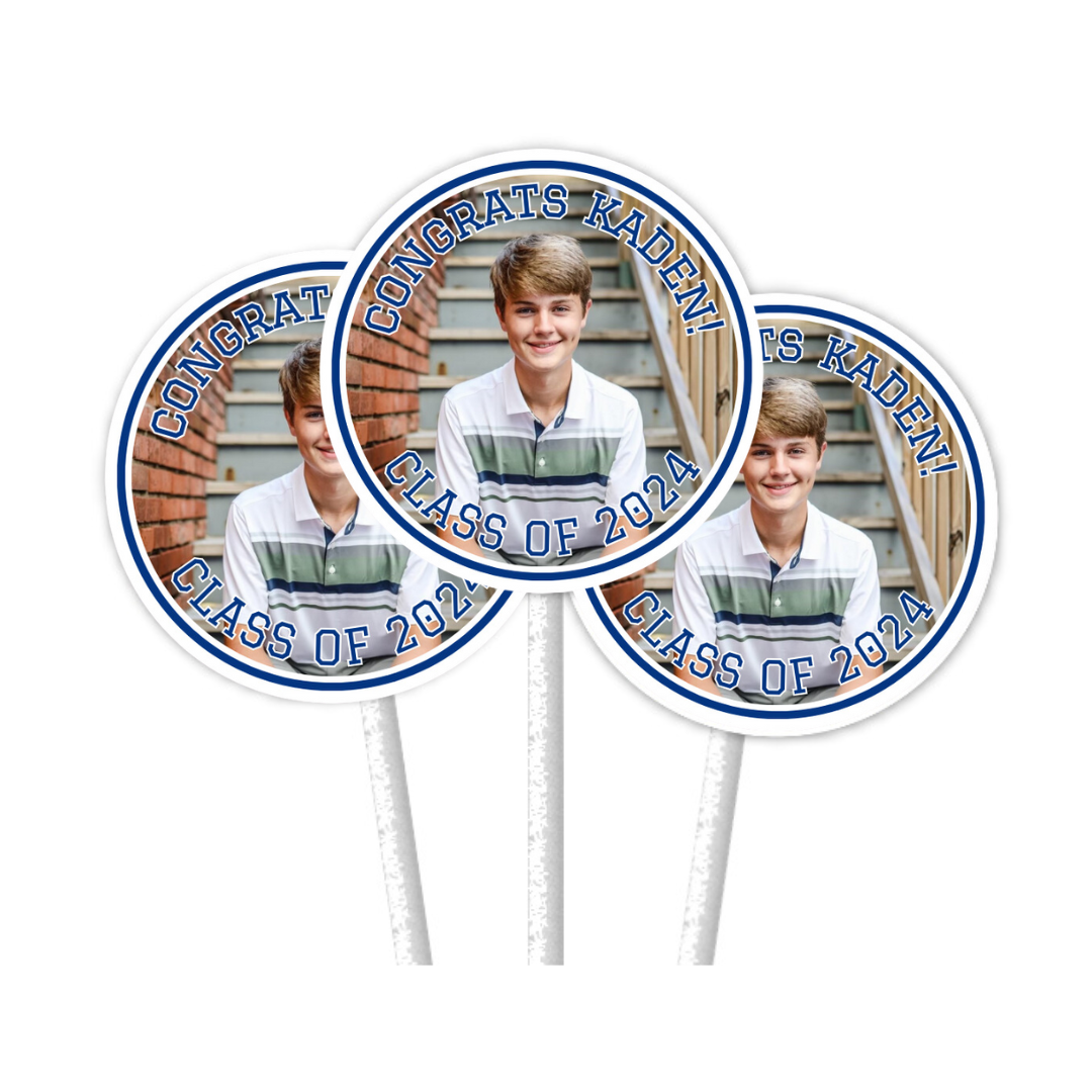 Photo inspiration: Fresh Look at Graduation Photo Cupcake Toppers 25 Count